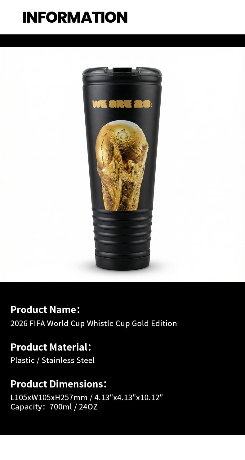 Detalles de Vaso Edicion Copa Dorada FIFA World Cup 2026 parte 5